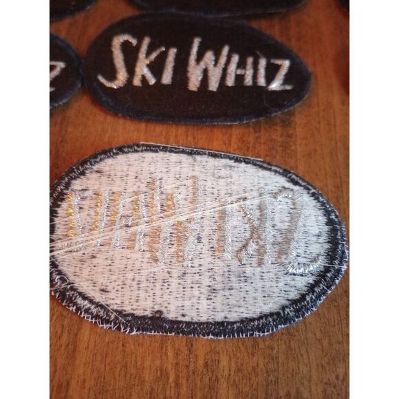 LOT 10 Vintage Snowmobile Jacket Patch Ski Whiz New Old Stock Metallic Silver - Picture 3 of 6